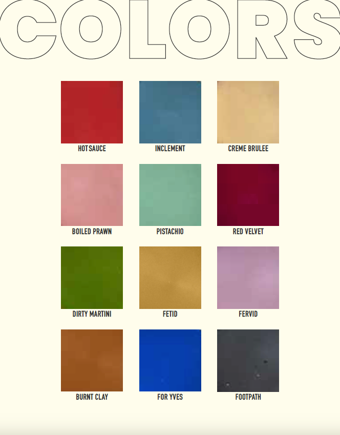 Sample Kahn & Corbu colours