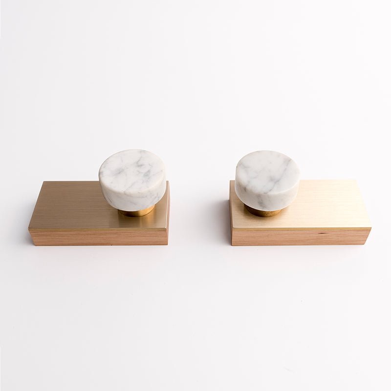 Mila round marble disc taps