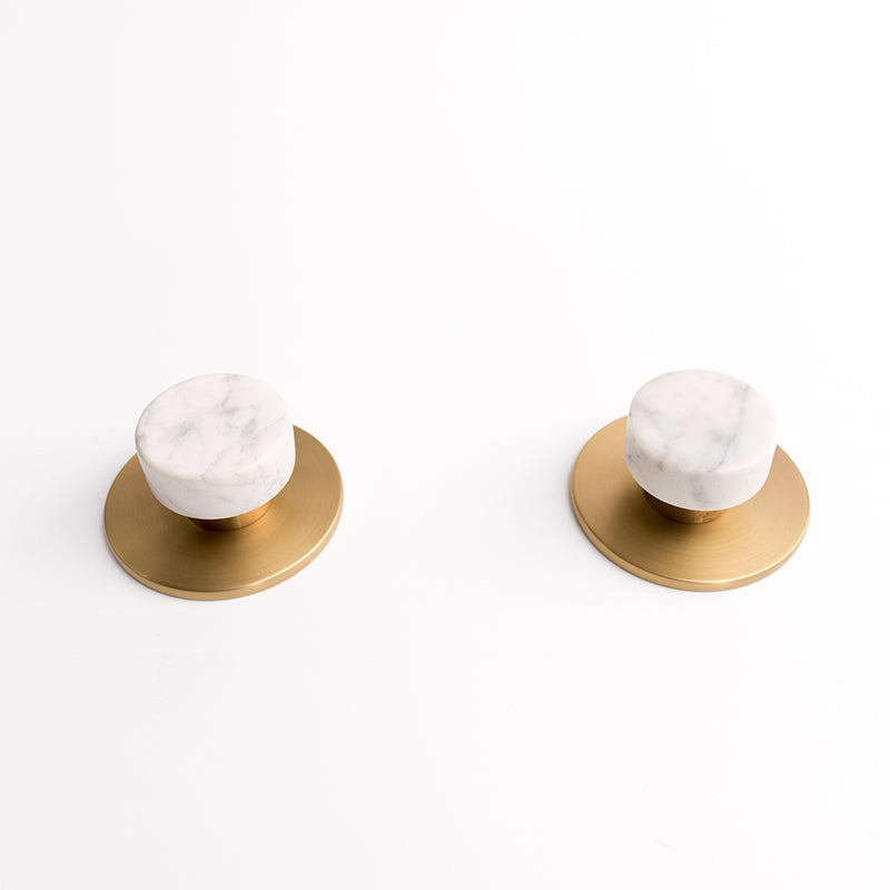 Mila round marble disc taps