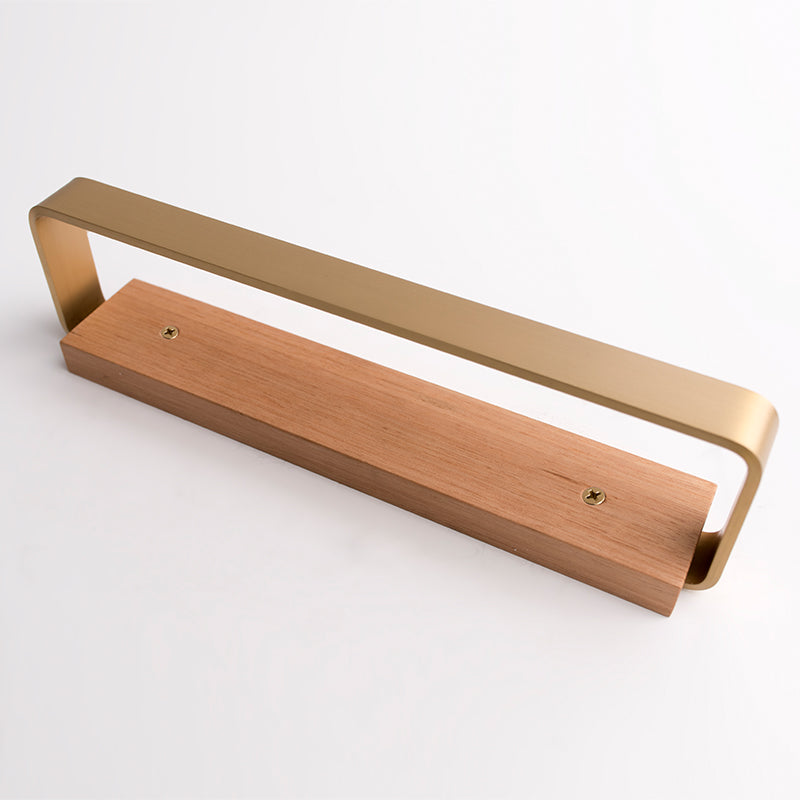 Josie timber and brass hand towel rail