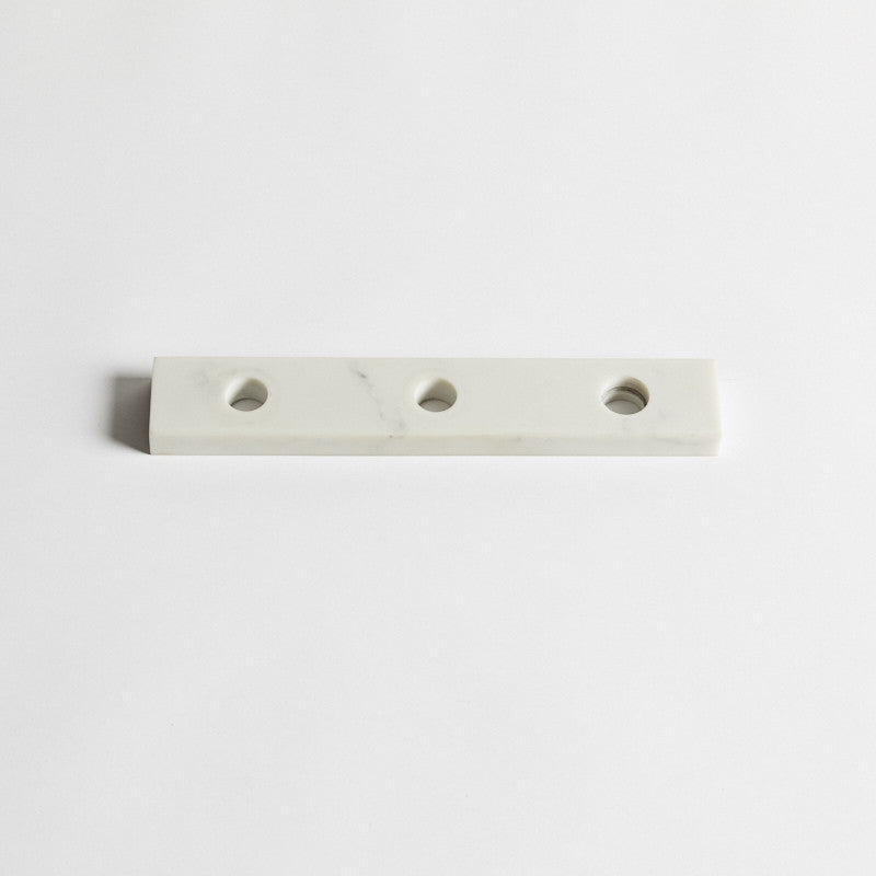 Tres 3-hole backplate in marble